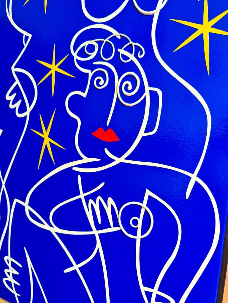 Homage to "Les Demoiselles d'Avignon" - after Picasso  (Hommage aux "demoiselles d'Avignon" d'après Picasso)